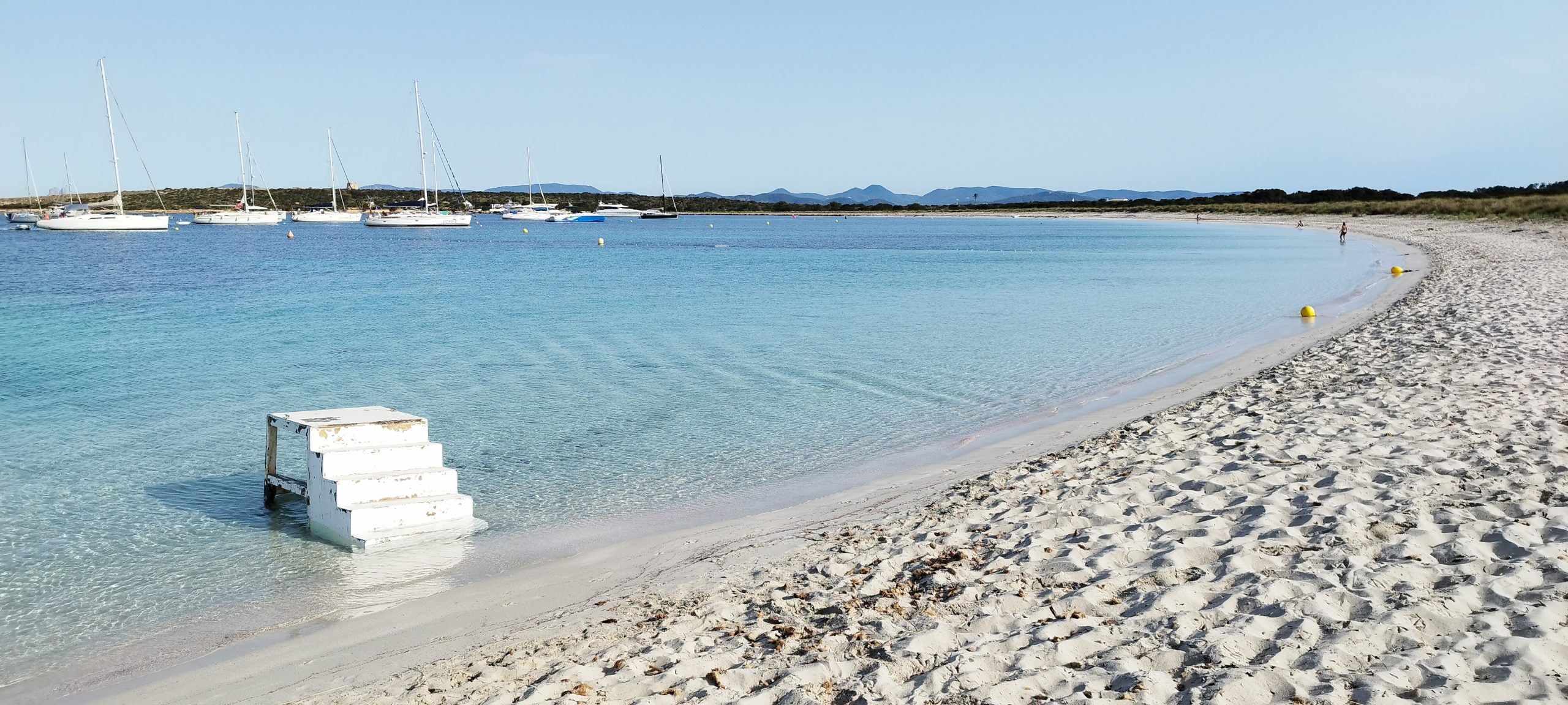 Private sailing in the Balearics — anchored off Menorca