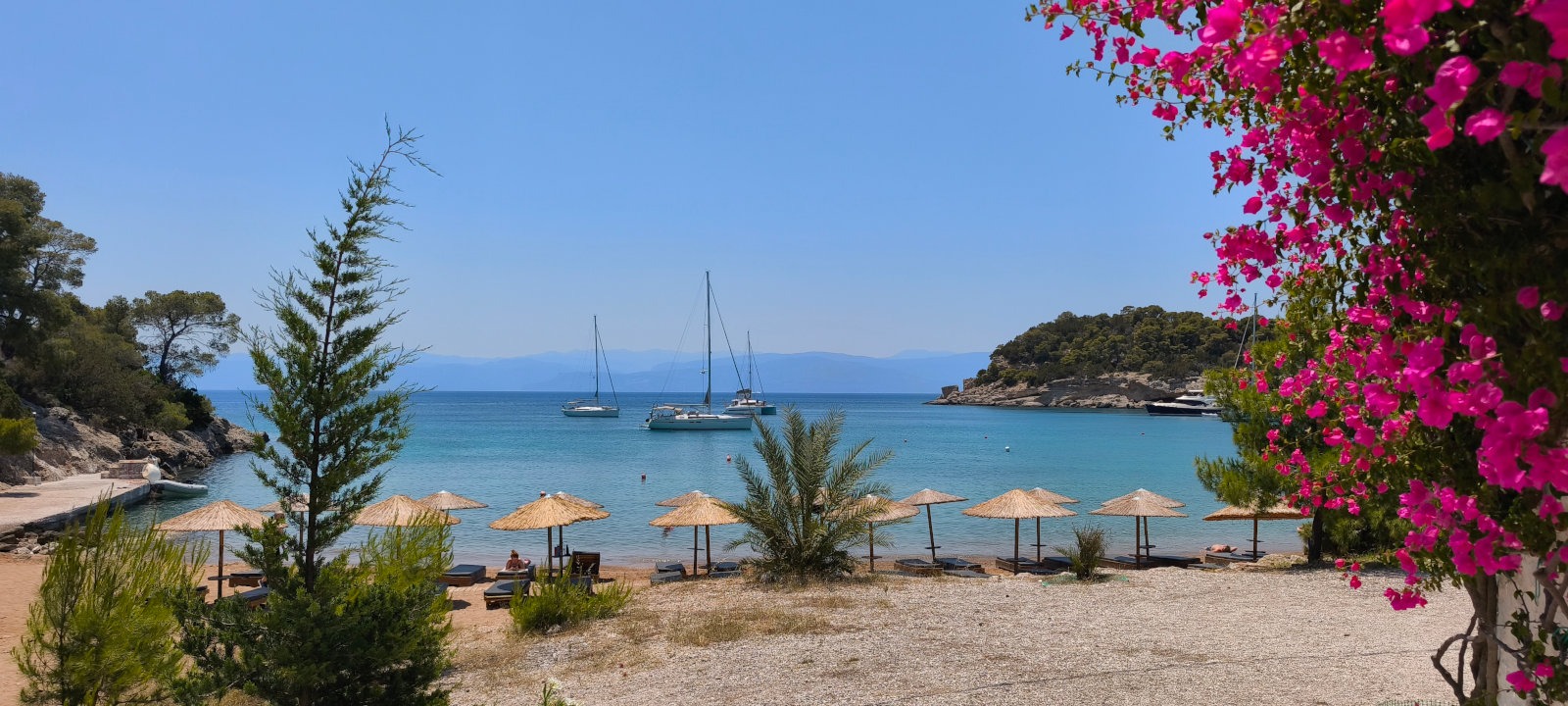 Private sailing in the Saronic Gulf — anchored at Hydra