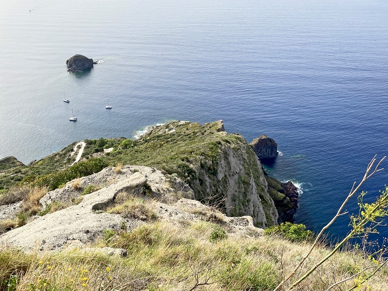 Aeolian Islands private sailing — Pollara — the half-crater bay