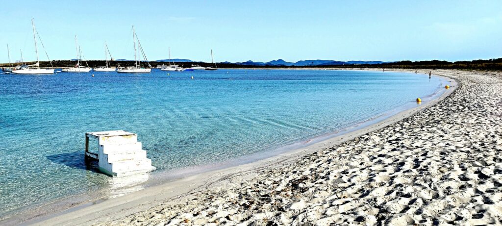 Balearics private sailing — Ses Illetes, northern tip of Formentera