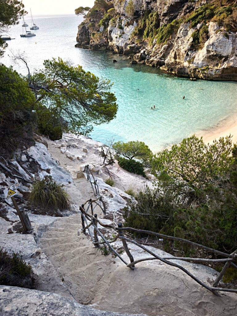 A cala on a south-facing coast