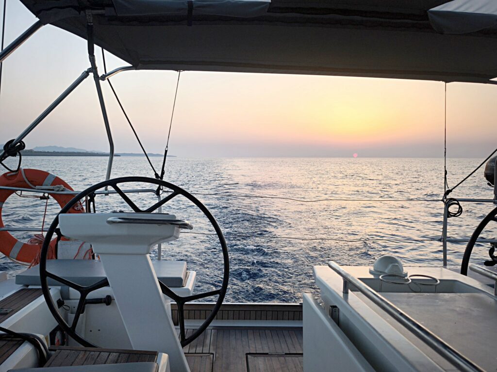 At the helm at first light