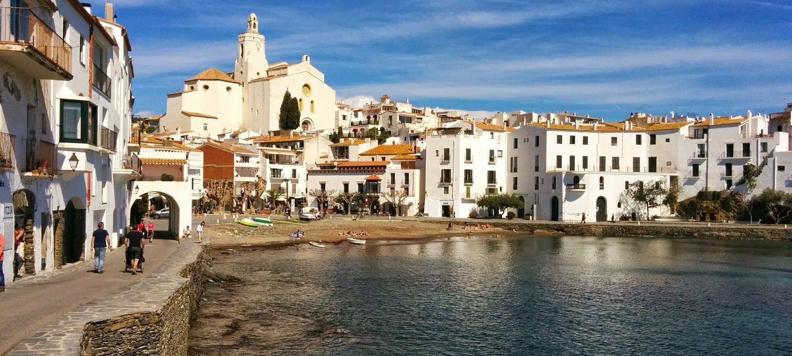 The Cadaqués seafront and its church, Costa Brava