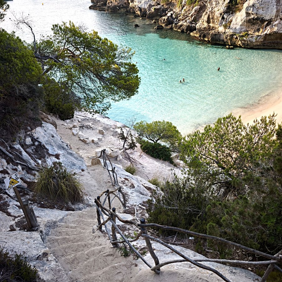 A cala on a south-facing coast